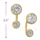 CH 412 Gold Layered CZ Stud Earrings